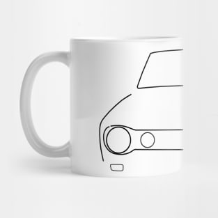 Datsun Cherry 1970s classic car black outline graphic Mug